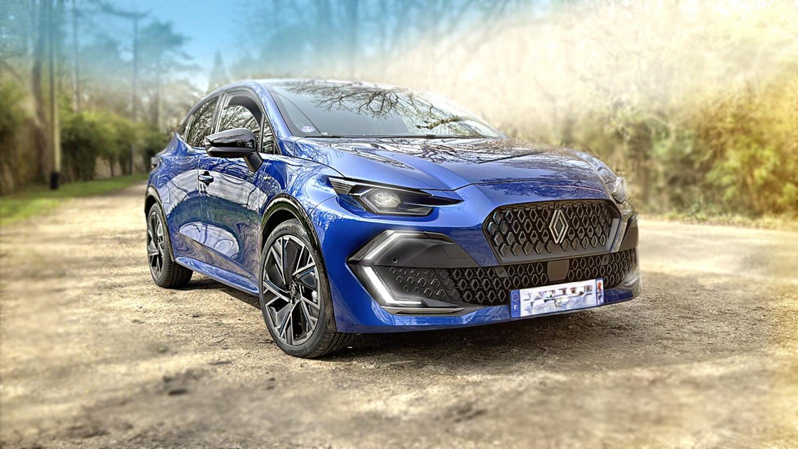 Vue 4 de Renault Clio VI E-Tech 160 Hybride ESPRIT ALPINE 360° HiFi Hiver Bleu Iron